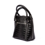 کیف دستی زنانه چرم طبیعی دلناز چرم (طرح کروکو - رنگ مشکی) - تصویر 2