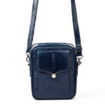 کیف دوشی و دستی مردانه چرم طبیعی دلناز چرم (طرح لیزارد - رنگ سرمه ای) - تصویر 2